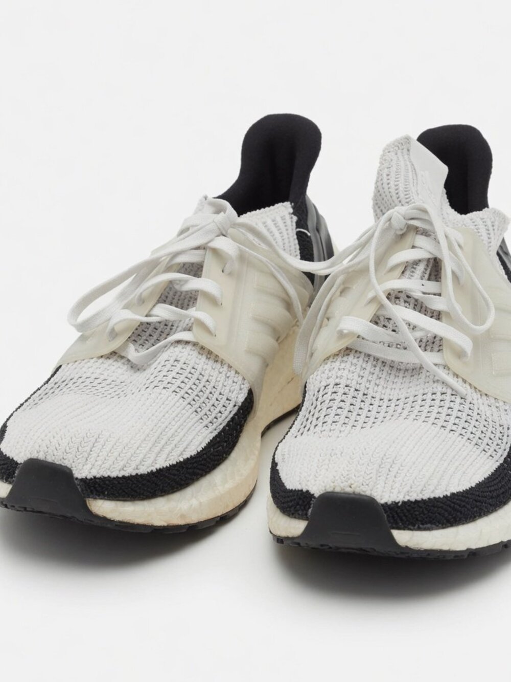 Adidas Men's UltraBoost Shoes - Mesh Upper - White Grey and Black - Size 11